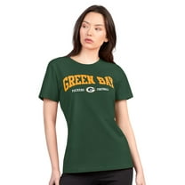 Women's G-III 4Her by Carl Banks  Green Green Bay Packers Super-Slim Lightweight Winning Crew T-Shirt