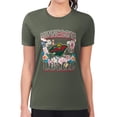 thumbnail image 1 of Women's G-III 4Her by Carl Banks Green Minnesota Wild Super-Slim Fit Lightweight Flower Logo T-Shirt, 1 of 2
