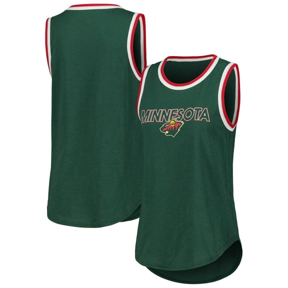 Women's G-III 4Her by Carl Banks Green Minnesota Wild Strategy Tank Top