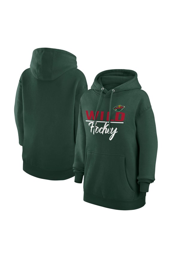 Women's G-III 4Her by Carl Banks Green Minnesota Wild  Team Sport Tri-Blend Fleece Hoodie