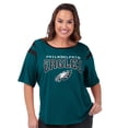 thumbnail image 1 of Women's G-III 4Her by Carl Banks Green Philadelphia Eagles Plus Size Linebacker T-Shirt, 1 of 4