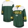 thumbnail image 1 of Women's G-III 4Her by Carl Banks Green/White Green Bay Packers Double Team 3/4-Sleeve Lace-Up T-Shirt, 1 of 3