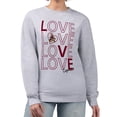 thumbnail image 1 of Women's G-III 4Her by Carl Banks  Heather Gray Arizona Coyotes Lots Of Love Team Logo Graphic Pullover Sweatshirt, 1 of 3