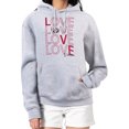 thumbnail image 1 of Women's G-III 4Her by Carl Banks  Heather Gray Arizona Diamondbacks Love Graphic Fleece Hoodie, 1 of 3