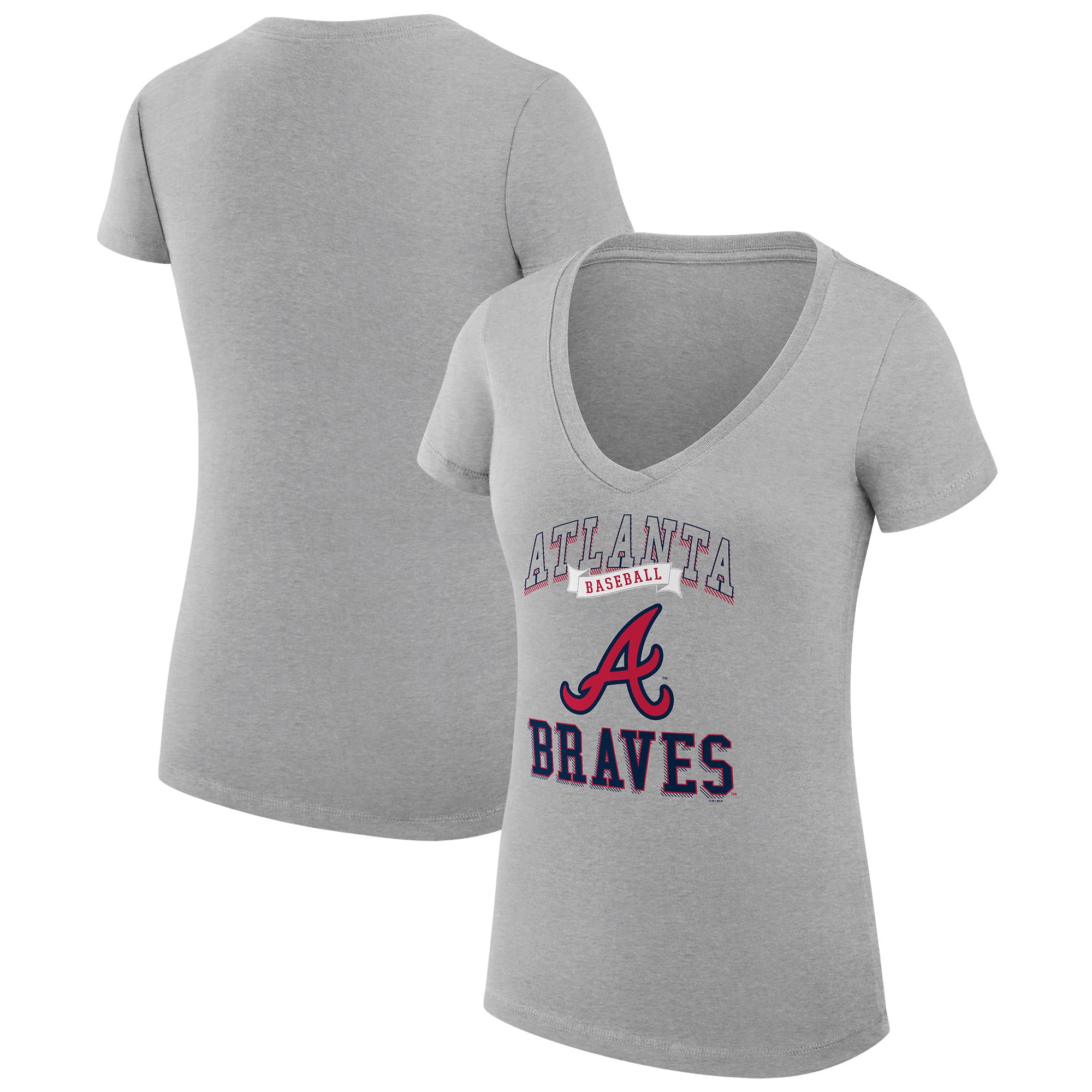 Women's G-III 4Her by Carl Banks Heather Gray Atlanta Braves Super