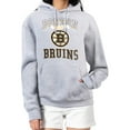 thumbnail image 1 of Women's G-III 4Her by Carl Banks Heather Gray Boston Bruins Team Logo Tri-Blend Fleece Pullover Hoodie, 1 of 3