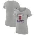 thumbnail image 1 of Women's G-III 4Her by Carl Banks Heather Gray Boston Red Sox Super-Slim Fit Lightweight Team Logo Graphic T-Shirt, 1 of 5