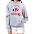 thumbnail image 1 of Women's G-III 4Her by Carl Banks Heather Gray Carolina Hurricanes Team Logo Tri-Blend Fleece Pullover Hoodie, 1 of 3