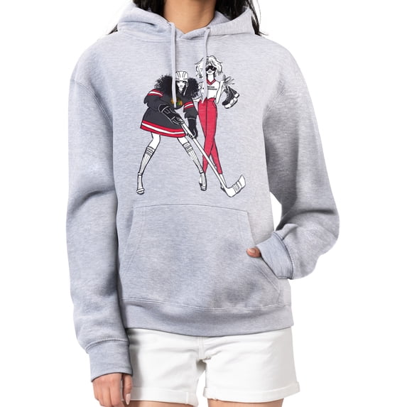 Women's G-III 4Her by Carl Banks Heather Gray Chicago Blackhawks Hockey Girls Fleece Pullover Hoodie