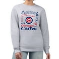 thumbnail image 1 of Women's G-III 4Her by Carl Banks Heather Gray Chicago Cubs Collage Team Graphic Fleece Pullover Hoodie, 1 of 3