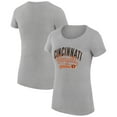 thumbnail image 1 of Women's G-III 4Her by Carl Banks Heather Gray Cincinnati Bengals Filigree Logo Fitted T-Shirt, 1 of 3