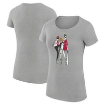Women's G-III 4Her by Carl Banks Heather Gray Cincinnati Reds Super-Slim Fit Lightweight Baseball Girls T-Shirt