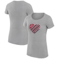 thumbnail image 1 of Women's G-III 4Her by Carl Banks  Heather Gray Cincinnati Reds Super-Slim Fit Lightweight Heart Graphic T-Shirt, 1 of 5
