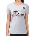 thumbnail image 1 of Women's G-III 4Her by Carl Banks  Heather Gray Cincinnati Reds Super-Slim Fit Lightweight Shadow Logo Graphic T-Shirt, 1 of 3