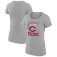 thumbnail image 1 of Women's G-III 4Her by Carl Banks Heather Gray Cincinnati Reds Super-Slim Fit Lightweight Team Logo Graphic T-Shirt, 1 of 5