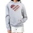 thumbnail image 1 of Women's G-III 4Her by Carl Banks  Heather Gray Cleveland Cavaliers  Heart Pullover Hoodie, 1 of 3