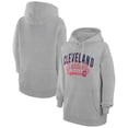 thumbnail image 1 of Women's G-III 4Her by Carl Banks  Heather Gray Cleveland Guardians Filigree Team Pullover Hoodie, 1 of 3