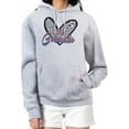 thumbnail image 1 of Women's G-III 4Her by Carl Banks Heather Gray Colorado Avalanche Animal Print Heart Fleece Pullover Hoodie, 1 of 2