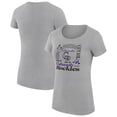 thumbnail image 1 of Women's G-III 4Her by Carl Banks Heather Gray Colorado Rockies Super-Slim Fit Lightweight Collage Team Graphic Crew Neck, 1 of 5