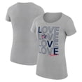 thumbnail image 1 of Women's G-III 4Her by Carl Banks  Heather Gray Columbus Blue Jackets Hockey Love Fitted T-Shirt, 1 of 3