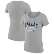 Women's G-III 4Her by Carl Banks Heather Gray Dallas Cowboys Filigree Logo Fitted T-Shirt