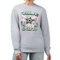 thumbnail image 1 of Women's G-III 4Her by Carl Banks Heather Gray Dallas Stars Flower Logo Pullover Sweatshirt, 1 of 2