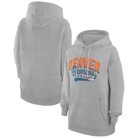 Women's G-III 4Her by Carl Banks Heather Gray Denver Broncos Filigree Logo Pullover Hoodie