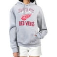 thumbnail image 1 of Women's G-III 4Her by Carl Banks Heather Gray Detroit Red Wings Team Logo Tri-Blend Fleece Pullover Hoodie, 1 of 3