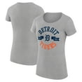 thumbnail image 1 of Women's G-III 4Her by Carl Banks Heather Gray Detroit Tigers Super-Slim Fit Lightweight City Graphic T-Shirt, 1 of 5