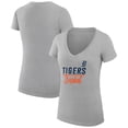 thumbnail image 1 of Women's G-III 4Her by Carl Banks  Heather Gray Detroit Tigers Team Graphic V-Neck Fitted T-Shirt, 1 of 3