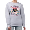 thumbnail image 1 of Women's G-III 4Her by Carl Banks Heather Gray Florida Panthers Flower Logo Pullover Sweatshirt, 1 of 2