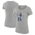 thumbnail image 1 of Women's G-III 4Her by Carl Banks Heather Gray Golden State Warriors Super-Slim Fit Lightweight Basketball Girls T-Shirt, 1 of 3