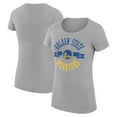 thumbnail image 1 of Women's G-III 4Her by Carl Banks Heather Gray Golden State Warriors Super-Slim Fit Lightweight Large City Logo T-Shirt, 1 of 3