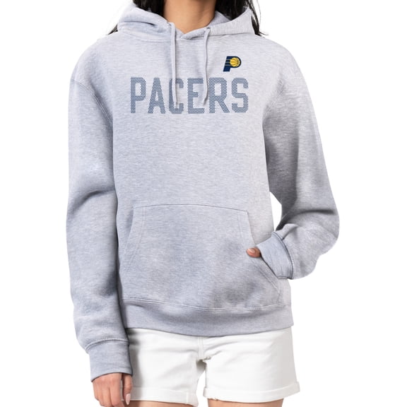 Women's G-III 4Her by Carl Banks Heather Gray Indiana Pacers Dot Print Pullover Hoodie