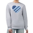 thumbnail image 1 of Women's G-III 4Her by Carl Banks Heather Gray Kansas City Royals Heart Logo Fleece Pullover Sweatshirt, 1 of 3