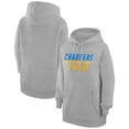 thumbnail image 1 of Women's G-III 4Her by Carl Banks  Heather Gray Los Angeles Chargers Graphic Fleece Pullover Hoodie, 1 of 3