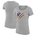 thumbnail image 1 of Women's G-III 4Her by Carl Banks Heather Gray Los Angeles Lakers Super-Slim Fit Lightweight Heart T-Shirt, 1 of 3