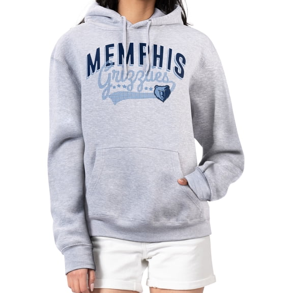 Women's G-III 4Her by Carl Banks  Heather Gray Memphis Grizzlies Filigree Logo Pullover Hoodie