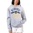 thumbnail image 1 of Women's G-III 4Her by Carl Banks Heather Gray Milwaukee Brewers City Graphic Pullover Hoodie, 1 of 4