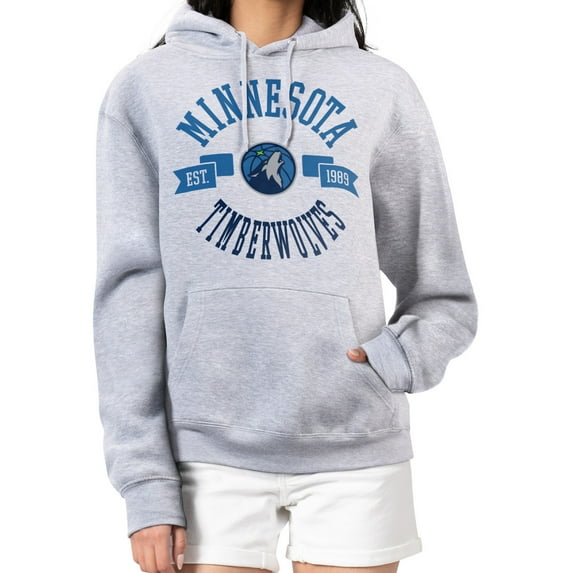Women's G-III 4Her by Carl Banks Heather Gray Minnesota Timberwolves City Pullover Hoodie