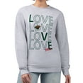 thumbnail image 1 of Women's G-III 4Her by Carl Banks  Heather Gray Minnesota Wild Lots Of Love Team Logo Graphic Pullover Sweatshirt, 1 of 3
