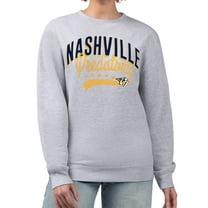 Women's G-III 4Her by Carl Banks  Heather Gray Nashville Predators Filigree Team Graphic Fleece Pullover Sweatshirt