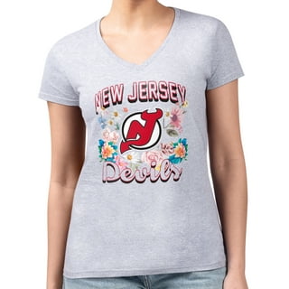 売れ筋商品|||ファナティクス カットソー トップス レディース Women's Gray New Jersey Devils V-Neck T-Shirt Gray womens-heather-gray-new-jersey