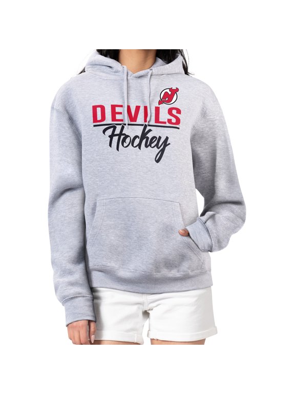 Women's G-III 4Her by Carl Banks Heather Gray New Jersey Devils Team Sport Tri-Blend Fleece Hoodie
