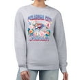 thumbnail image 1 of Women's G-III 4Her by Carl Banks Heather Gray Oklahoma City Thunder Flowers Team Logo Graphic Fleece Crewneck Pullover, 1 of 2