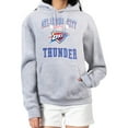 thumbnail image 1 of Women's G-III 4Her by Carl Banks Heather Gray Oklahoma City Thunder Graphic Fleece Pullover Hoodie, 1 of 3
