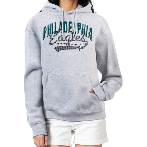 Women's G-III 4Her by Carl Banks  Heather Gray Philadelphia Eagles Filigree Logo Pullover Hoodie