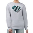 thumbnail image 1 of Women's G-III 4Her by Carl Banks  Heather Gray Philadelphia Eagles Heart Graphic Fleece Pullover Sweatshirt, 1 of 3