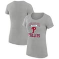 thumbnail image 1 of Women's G-III 4Her by Carl Banks Heather Gray Philadelphia Phillies Super-Slim Fit Lightweight Team Logo Graphic T-Shirt, 1 of 5