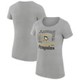 thumbnail image 1 of Women's G-III 4Her by Carl Banks Heather Gray Pittsburgh Penguins Super-Slim Fit Lightweight Collage Team Graphic, 1 of 3